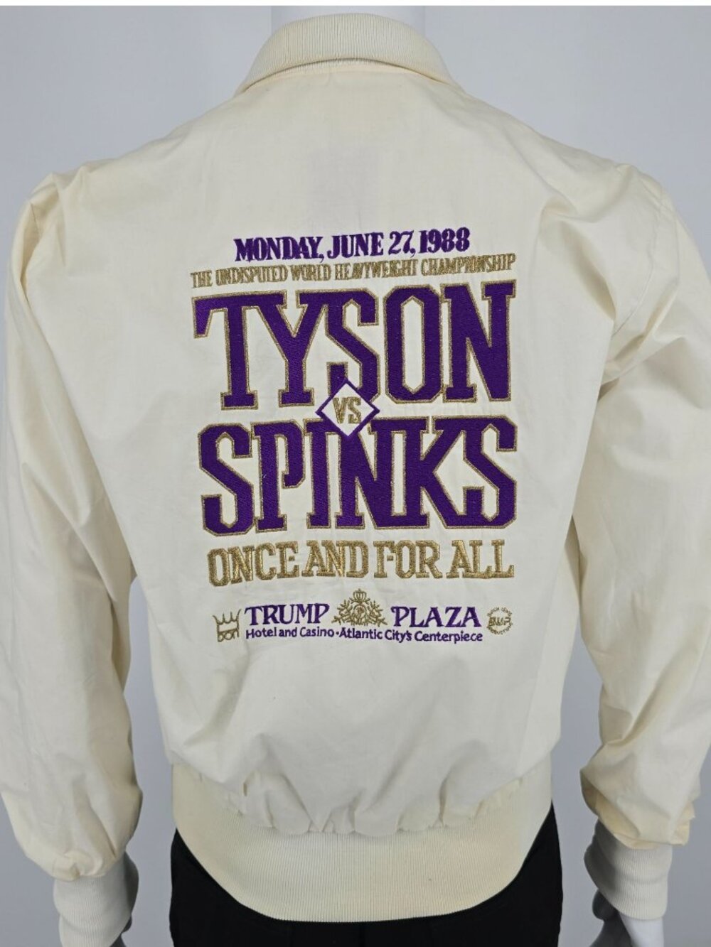 Vintage 1988 Tyson vs Spinks "Once and For All" Championship Fight Jacket (M)